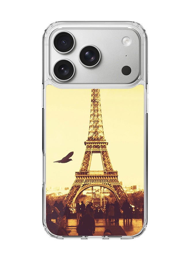 Stylizedd Classic Clear MagSafe Case for iPhone 17 Pro , Hybrid Soft Case Flexible Edges Anti Drop TPU PC Gel Thin Transparent Cover [ Designed for iPhone 17 Pro ] - Paris - Eiffel Tower Full Print