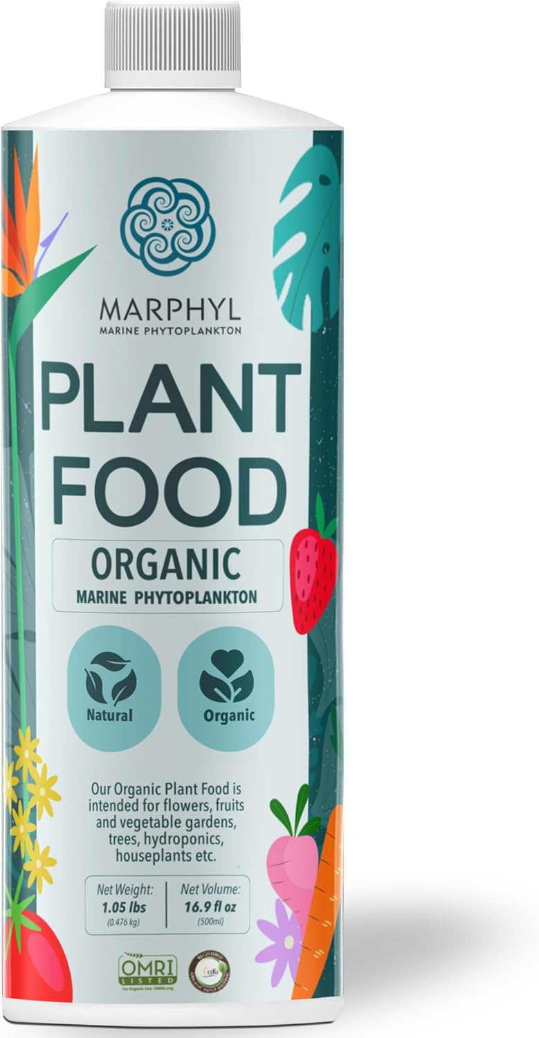 MARPHYL Organic Liquid Fertilizer - Outdoor & Indoor Plant Food - All-Purpose, Nutrient-Rich Lawn Fertilizer & Soil Enhancer for House Plants, Flowers, Vegetables, Succulents, Bamboo, Hydroponics - Image 1