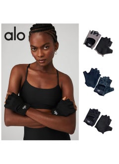 alo aloyoga yoga gloves for men and women cross-border anti-slip anti-cocoon wear-resistant breathable fitness half-finger gloves riding  - Image 1