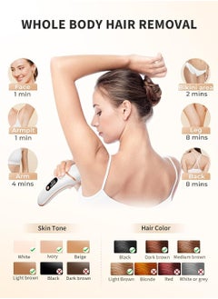 JOOYEE Laser Hair Removal Devices for Women and Men, 3-in-1 At-Home 9 Levels Upgrade 999900 Flashes for Face Armpit Arm Bikini Line Leg Whole Body  - Image 5