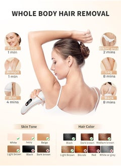 JOOYEE Laser Hair Removal Devices for Women and Men, 3-in-1 At-Home 9 Levels Upgrade 999900 Flashes for Face Armpit Arm Bikini Line Leg Whole Body  - Image 5