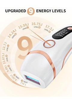 JOOYEE Laser Hair Removal Devices for Women and Men, 3-in-1 At-Home 9 Levels Upgrade 999900 Flashes for Face Armpit Arm Bikini Line Leg Whole Body  - Image 4