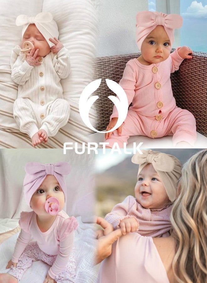 FURTALK Baby Hats Newborn Turban Soft Infant Beanie Girls Caps - Image 4