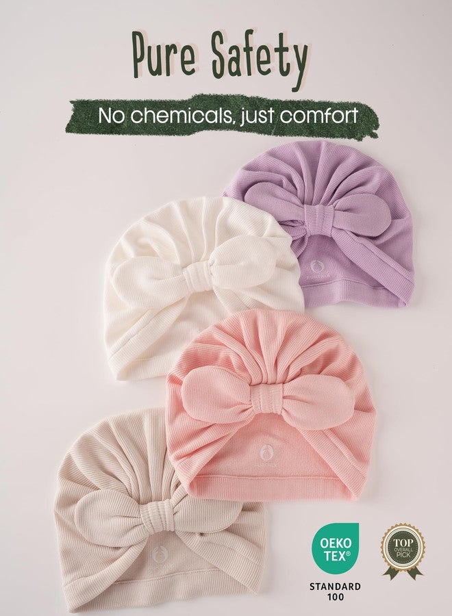 FURTALK Baby Hats Newborn Turban Soft Infant Beanie Girls Caps - Image 2