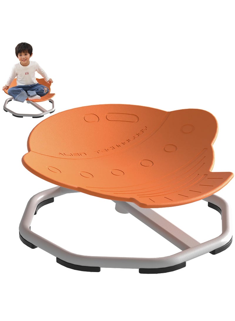XiuWoo Sensory Spinning Chair for Kids with Autism,Sit and Spin Chair for Kids Autism, 360° Sensory Integration Training Toy,Swivel ADHD Chair,Sensory Equipment,Special Education,UFO Shape Orange - Image 1