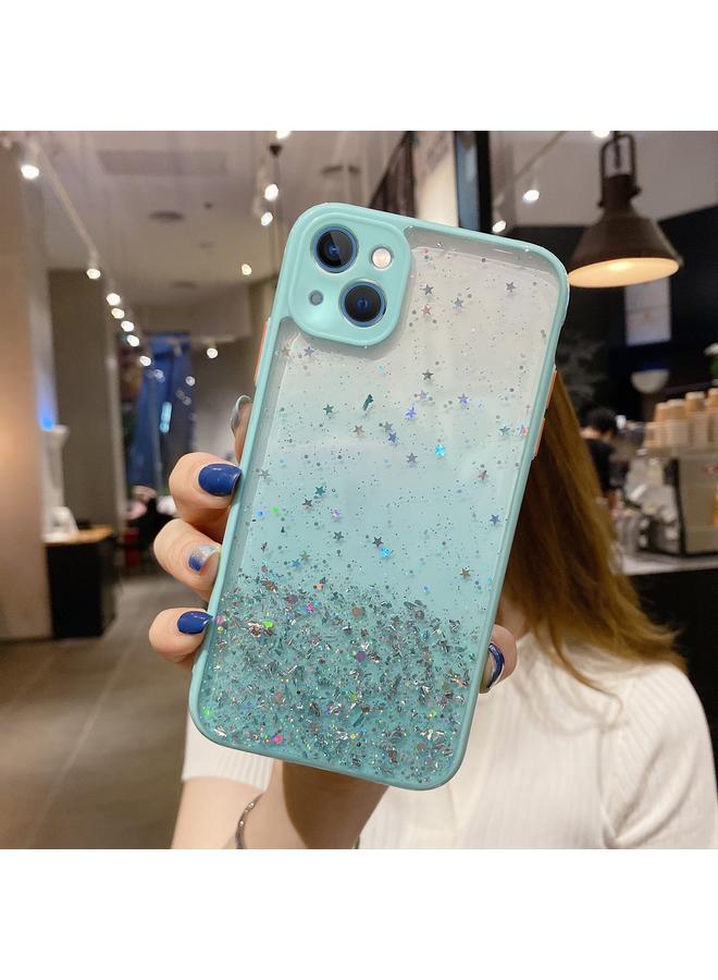 Zaboon Case For iPhone 13 mini Starry Gradient Glitter Powder TPU Phone Case - Image 1