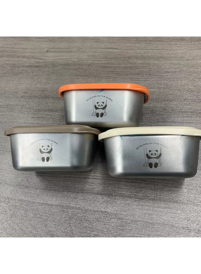 Stainless Steel Mini Sauce Household Tomato Cooking Box Salad Dressing Portable Outdoor Special Seasoning Box Dip Dish-Specifications:No Laser-Color:Stainless Steel Bear Seasoning Box  - Image 3