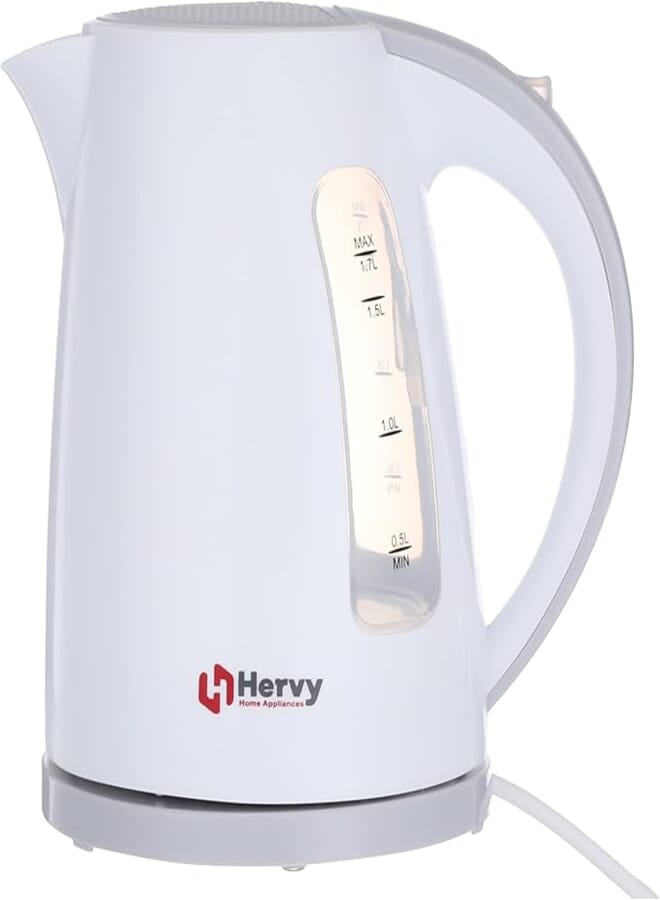 Hervy plastic kettle, white