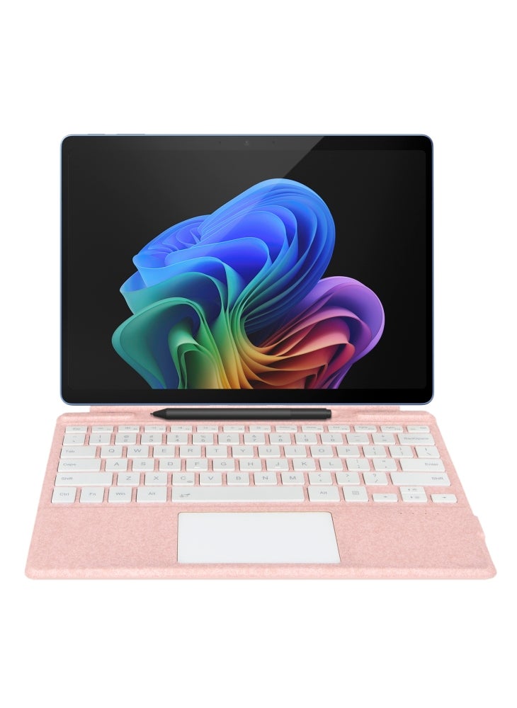 2109-AS Bluetooth-Compatible Keyboard for Microsoft Surface Pro 12inch/11/10/9/8/X Touchpad Backlit Tablet Keyboard - Pink - Image 2