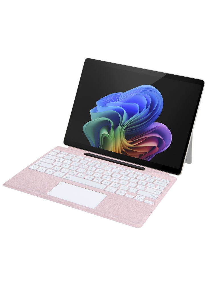 2109-AS Bluetooth-Compatible Keyboard for Microsoft Surface Pro 12inch/11/10/9/8/X Touchpad Backlit Tablet Keyboard - Pink - Image 4