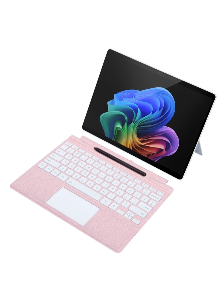 2109-AS Bluetooth-Compatible Keyboard for Microsoft Surface Pro 12inch/11/10/9/8/X Touchpad Backlit Tablet Keyboard - Pink - Image 1