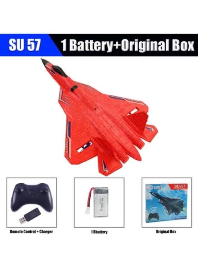 ارواق طائرة SU57 للتحكم عن بعد بتردد 2.4 جيجاهرتز، مزودة بقناتين للتحكم عن بعد، مزودة بفوم جيروسكوب مدمج، طائرة SU30 كهربائية للتحكم عن بعد، ألعاب للأطفال