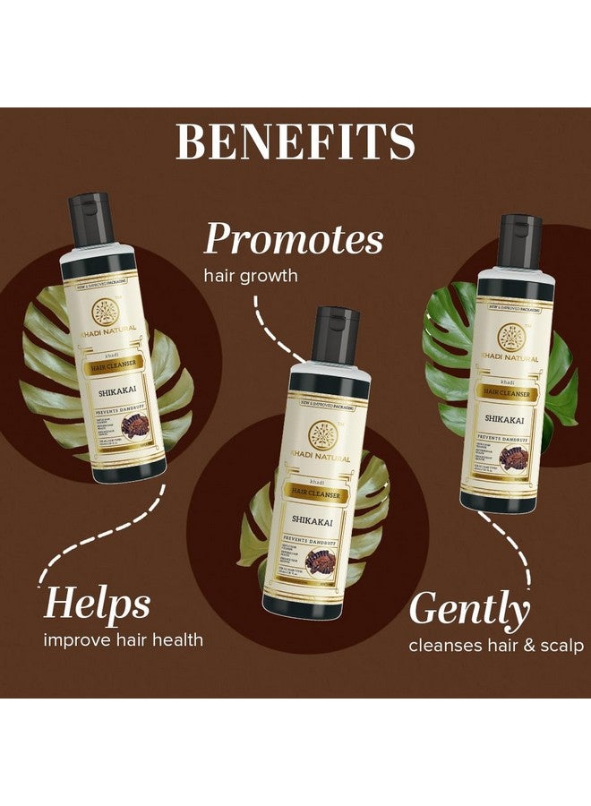 Khadi Natural Shikakai Shampoo For Cleaning Hair | Natural Hair Cleanser With Shikakai | Nourishing Shampoo For Healthy Hair | Suitable For All Hair Types| Pack Of 2 | (210 * 2) (420 Ml) - Image 2