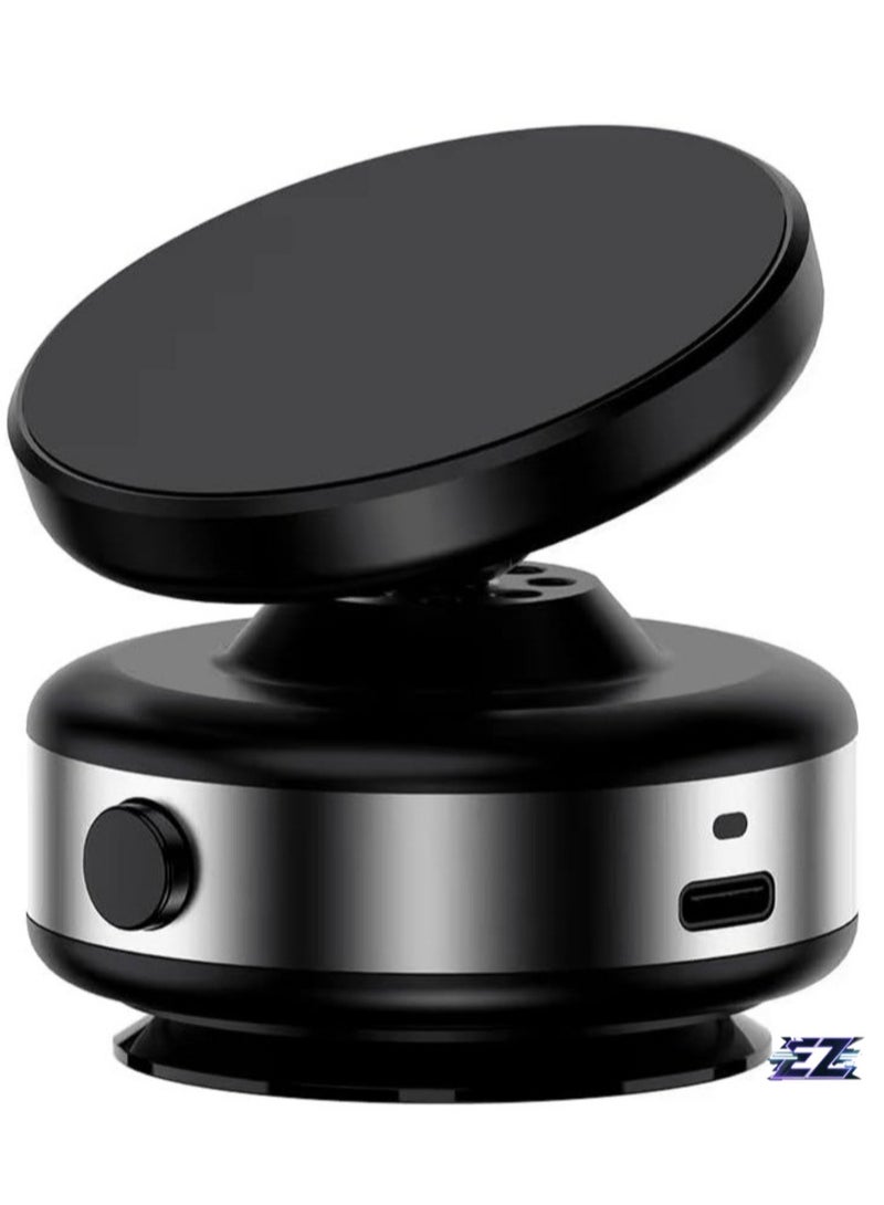 ELTRAZONE "Magnetic Suction Phone Holder for Car, Mirror, Gym – 360° Rotation, Compatible with Metal & Glass Surfaces (Silver)" - Image 1