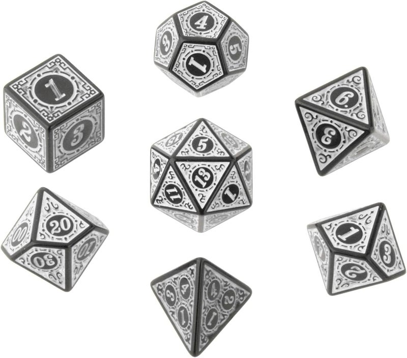 klarako 7 Pack DND Dice Sets Polyhedral Dice Great for Role Playing Table Game  White - Image 3