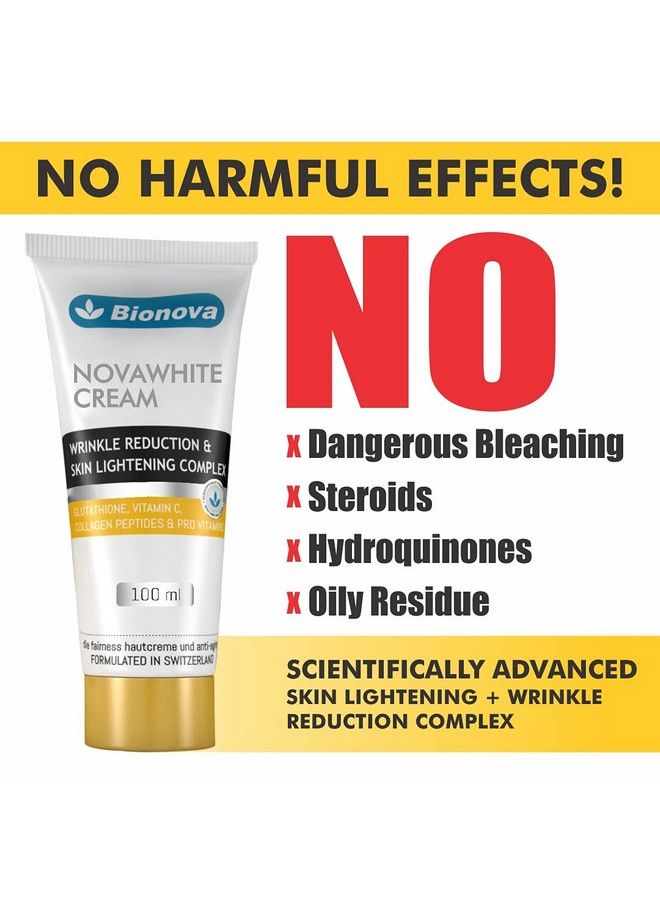 Bionova Novawhite Glutathione And Vitaminc Cream ; For Glowing Skin Wrinkle Reduction Complex For Men And Women ; Suitable For All Skin Types ; 100 Ml - Image 3