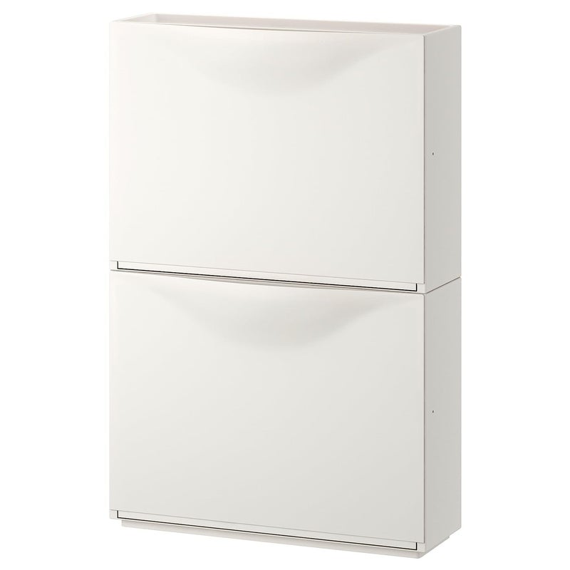 BS Case Ikeaa Trones Shoe Storage Cabinet White 52x18x39 cm Compact Design for Small Spaces