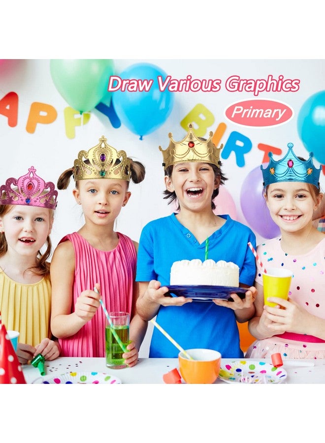 Catcan 23 Pieces Foam Crowns Set, 16 Pieces Foam Princess Tiaras And Crowns Party Foam Hats With 7 Sheets 500 Pieces Crystal Diamond Sticker Princess King Crown Diy Birthday Decoration Favor Supplies - Image 4
