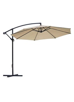 Cool Baby Style COOLBABY 10FT Offset Patio Umbrella Outdoor DYED-Solution Fabric Umbrella, 95% UV Protection, Fade Resistant Fabric Umbrella for Backyard and Garden  - Image 1