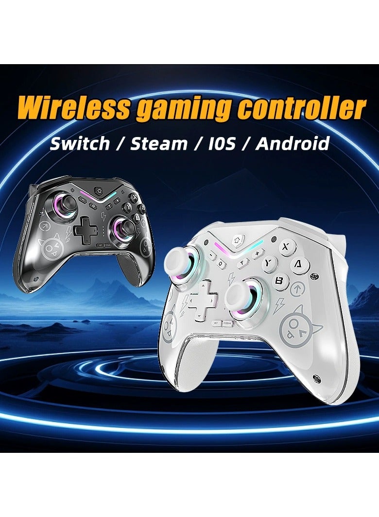 Magnetic Shell Controller Gamepad Hall Joystick With Light Adjustment Switch Android Ios Wireless Bluetooth Vibration - Image 2