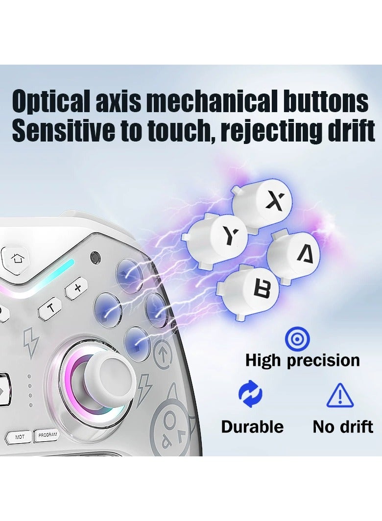 Magnetic Shell Controller Gamepad Hall Joystick With Light Adjustment Switch Android Ios Wireless Bluetooth Vibration - Image 5
