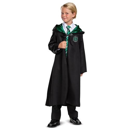 Disguise Harry Potter Slytherin Robe Official Wizarding World Costume Robes Classic Kids Size Dress Up Accessory Child Size 46 - Image 1