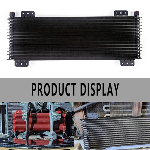 ZHSYMX 40k Transmission Oil Cooler LPD47391, Compatible with Heavy Duty 40,000 GVW Max Low Pressure Drop Trans Cooler with Mounting Hardware (Black) - Image 2