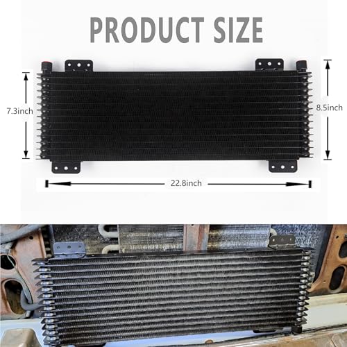 ZHSYMX 40k Transmission Oil Cooler LPD47391, Compatible with Heavy Duty 40,000 GVW Max Low Pressure Drop Trans Cooler with Mounting Hardware (Black) - Image 4