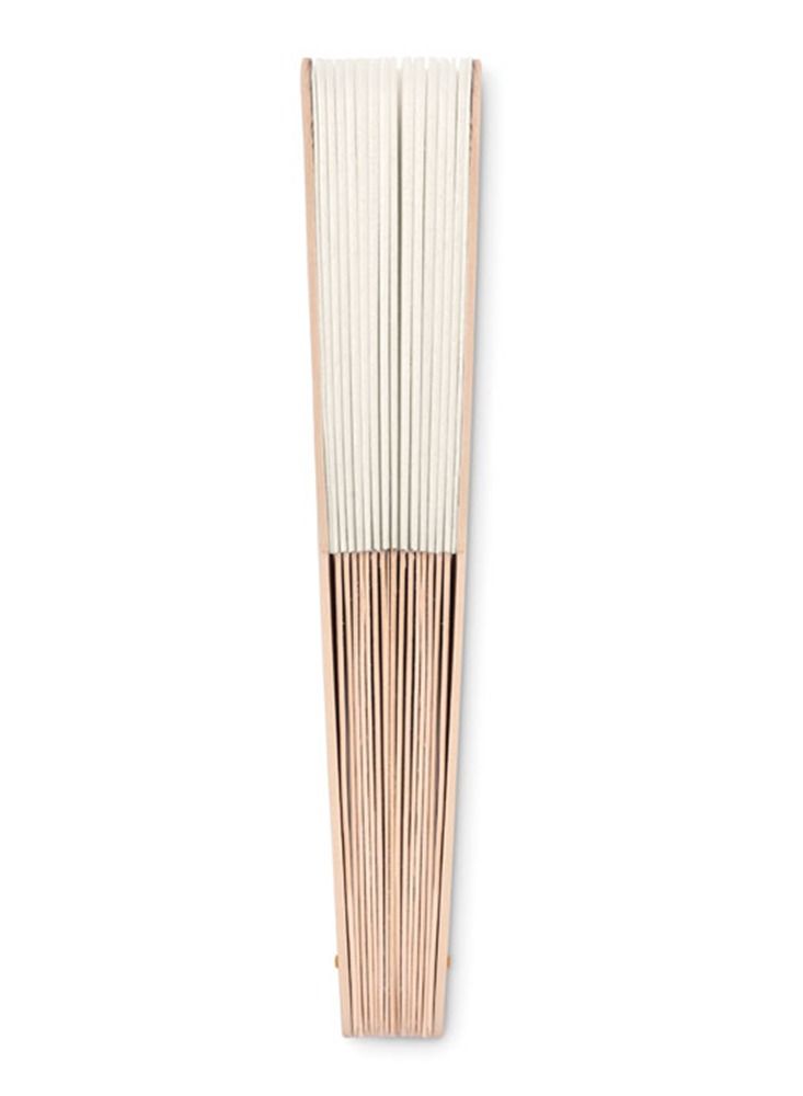 giftex Wooden manual hand fan with polyester fabric - Image 2