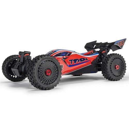 ARRMA سيارة ARRMA RC 18 تايفون 4X4 223S BLX بدون فرش RTR البطارية والشاحن غير متضمنين مع DSC الأحمر والأزرق ARA4306V4T3 - Image 1