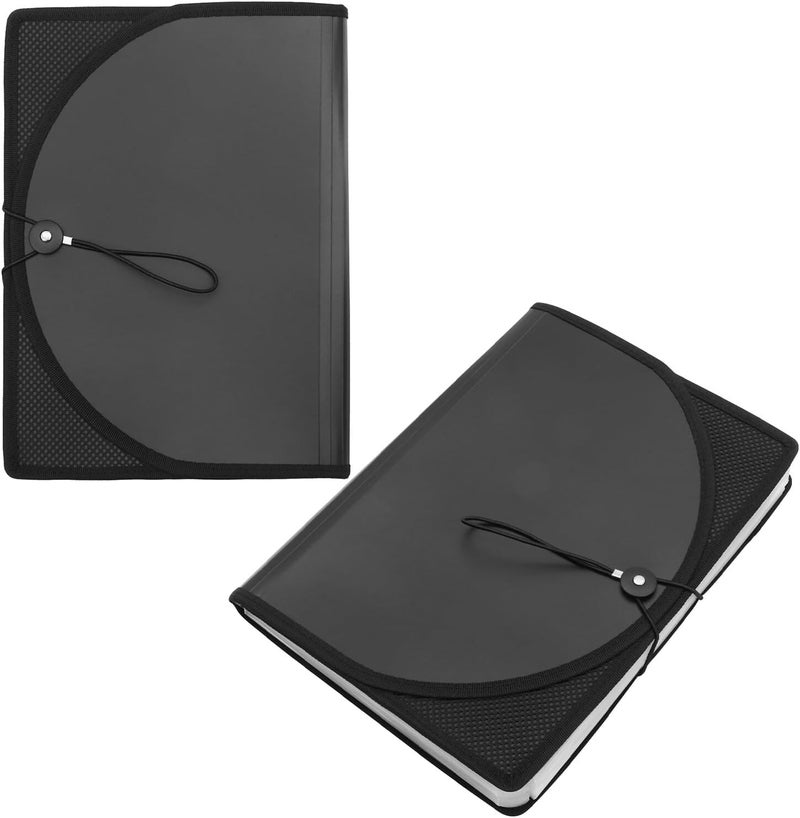 2pcs Expanding Plastic Accordion File Folder with 25 Pockets and Colorful Index Tabs, Vertical Document Organizer for Important Papers, Portable Office Filing Storage - Image 1