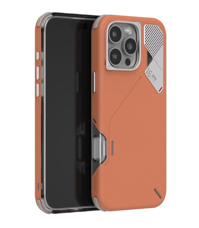 Aulumu A16 Shockproof iPhone 16 Pro Max Case | Updated Camera Control | Real Cooling | Aluminum Alloy Camera Frame | Multi-Layer Composite Protection - Yellowish-Brown - Image 1