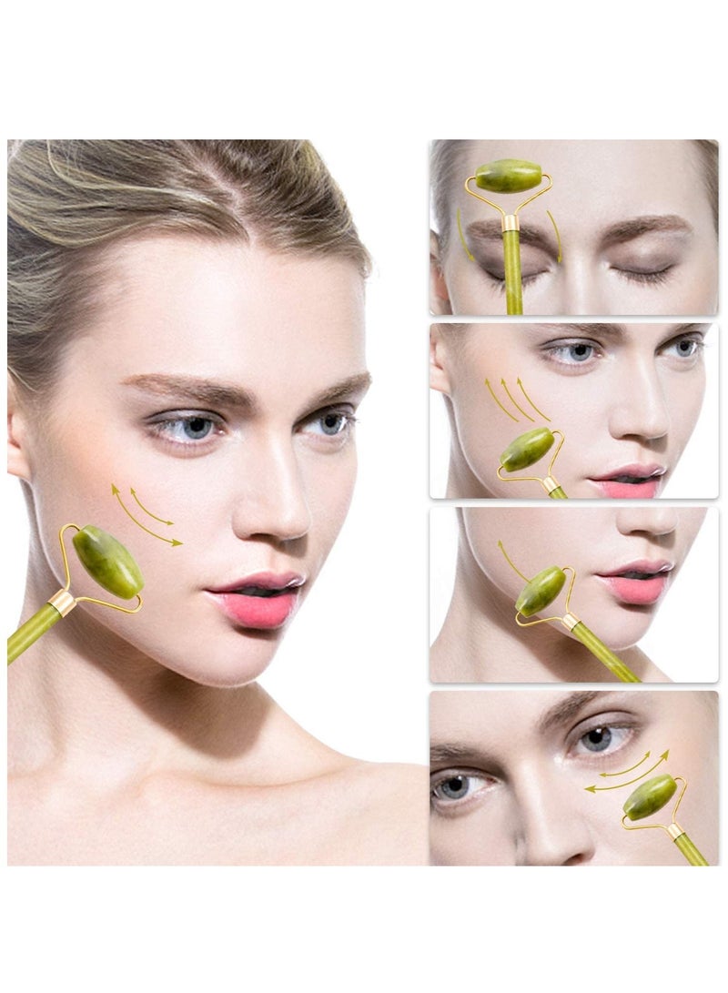 Face Lifting Tool Massager Rose Quartz Roller Slimming Natural Jade Facial Massage - Image 4