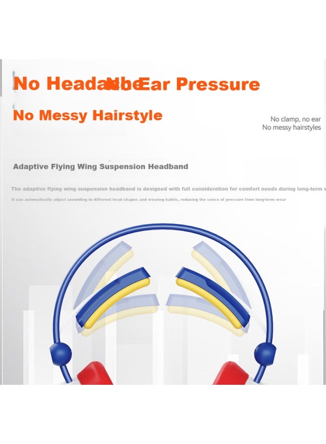 Dareu Eh722 Wing Edition Usb 7.1 Channel Gaming Headset Esports Headset Headset Computer Online Course Office Microphone Chicken Headset With Wire Control - Red Diamond