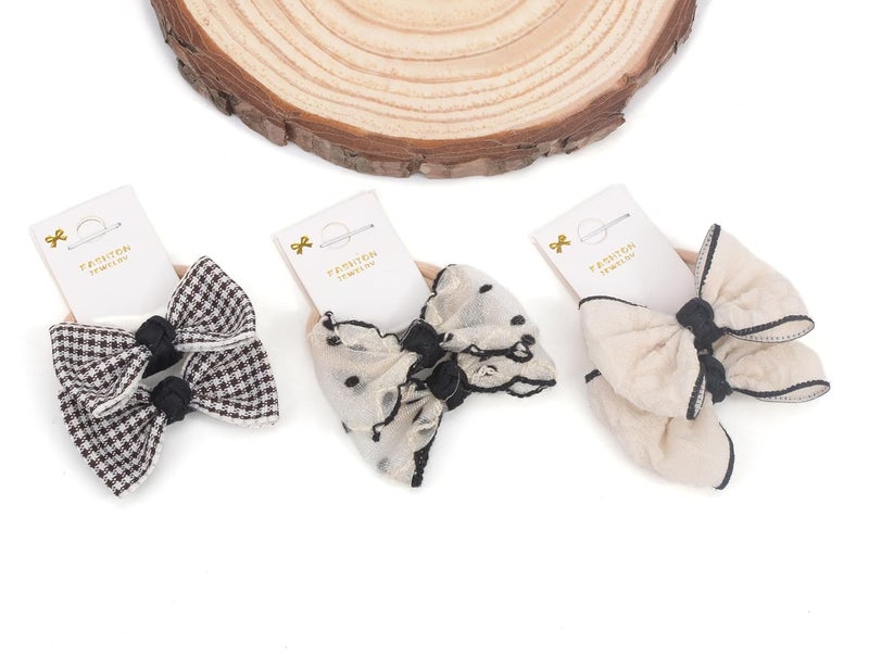 BIANHUAN 10 pairs Hair Ties With Bows 12 Inch Small Ponytail Holders Pigtails Elastic Bands Hair Accessories For Toddler Kids Baby Girls SetB - Image 5