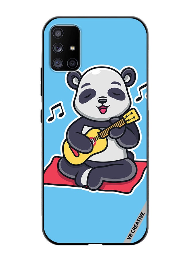 VR CREATIVE Protective Case Cover For Samsung Galaxy A71 5G Panda Playing Music Design Multicolour - Image 1