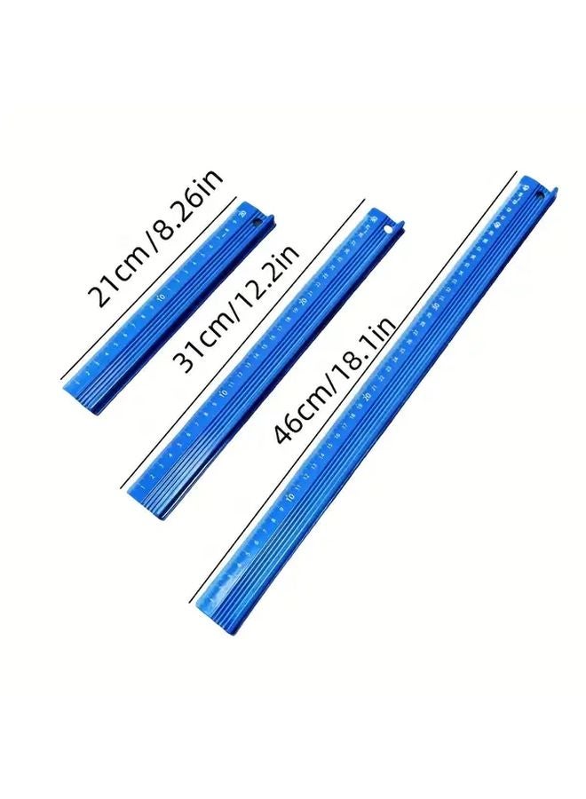 Multifunctional Professional Aluminum Alloy Ruler Set 7.87inch With Safety Cutting Groove - Image 3