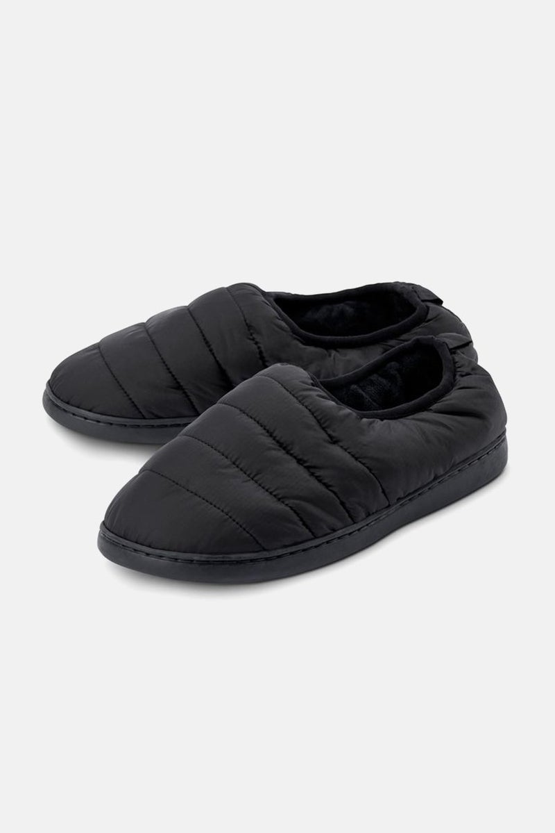 Tchibo Men Quilted Slippers, Black - Image 1