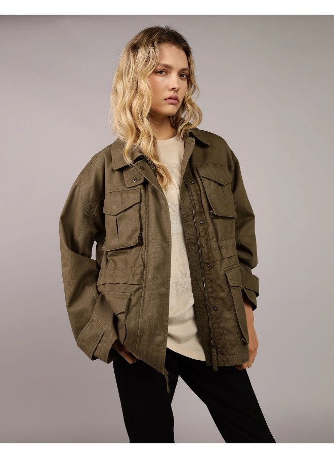 American Eagle Zip Through Cotton Jacket  - Image 1