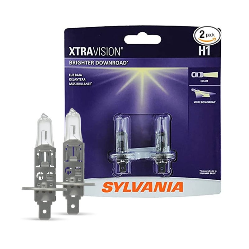 مصباح هالوجين SYLVANIA H1 XtraVision يحتوي على 2 مصباح