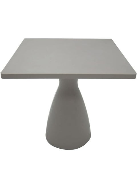Since 1911,Made in Brazil-  Flut Concrete-Colored Polyethylene Square Table