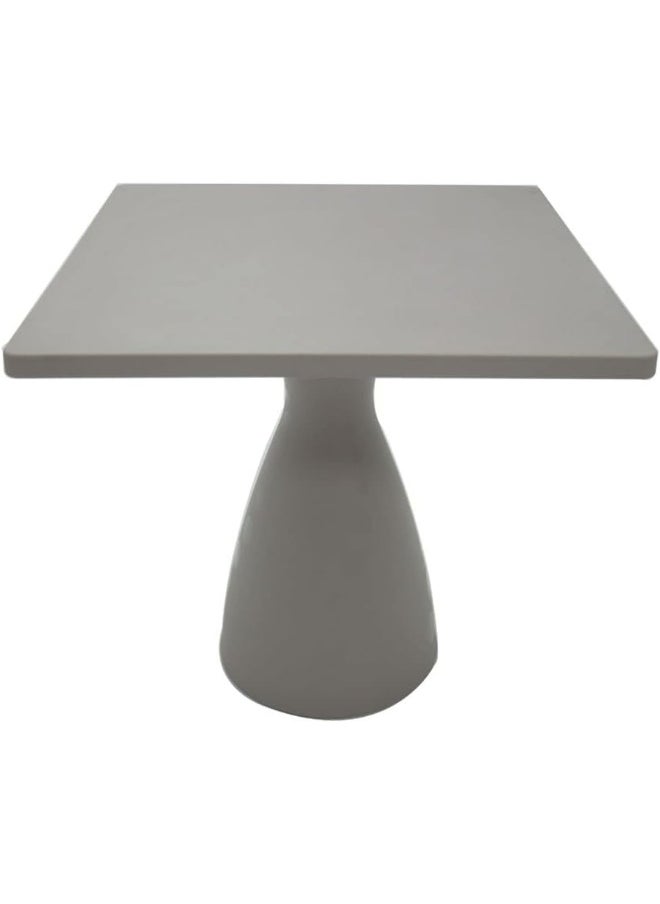 TRAMONTINA Since 1911,Made in Brazil-  Flut Concrete-Colored Polyethylene Square Table  - Image 1