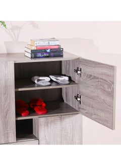 DANUBE HOME Patterson 12-Pair Shoe Cabinet Modern Design Furniture Wooden Shoe Organizer For Entryway Hallway Living Room Made In Malaysia Shoe Storage Rack L80xW42xH109 cm - Light Oak  - Image 3