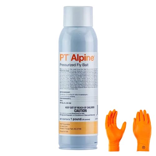 USA Supply PT Alpine Pressurized Fly Bait - Fly Terminator: Long-Lasting Fly Control Solution with Baiting Properties | Includes USA Supply Protective Gloves | USA Pest Identification Card - Image 1