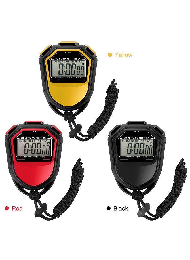 Generic - Waterproof Stopwatch Digital Handheld LCD Timer Chronograph Sports Counter with Strap for Swimming Running Football Training - Image 1