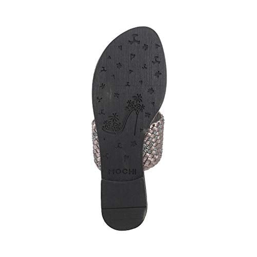 Mochi Womens Synthetic Gun Metal Slippers (Size (6 UK (39 EU)) - Image 4