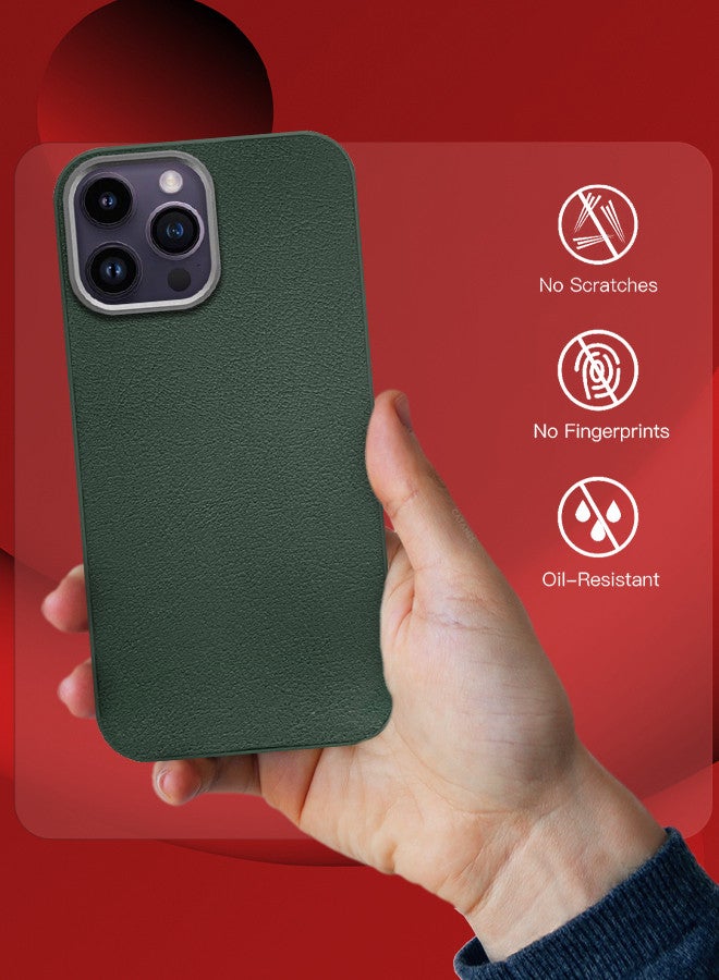 CATANES (for iPhone 14 Pro Max) 2 Pack Case Cover and Screen Protector Leather Case with Lens Frame Shockproof Full Body Protective Cover Green - Image 5