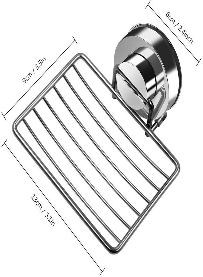 Top-Spring Super Powerful Vacuum Suction Cup Shower Soap Dish Holder, 304 Stainless Steel Bar Soap Sponge Holder for Shower, Bathroom and Kitchen Sink - Image 5