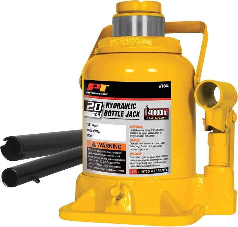 Performance Tool W1644 20 Ton Heavy Duty Shorty Bottle Jack - Image 1
