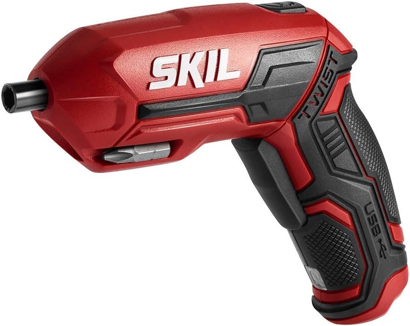 SKIL 4V Pivot Grip Rechargeable Cordless Screwdriver, Includes 9pcs Bit, 1pc Bit Holder, USB Charging Cable - SD561802 - Image 2